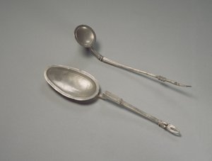Cuchara de plata y 